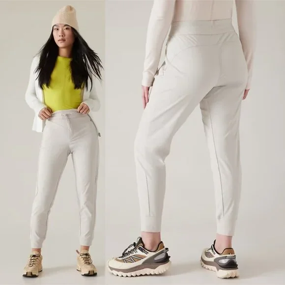 Athleta HEADLANDS HYBRID MID RISE JOGGER PULL ON SIZE 16 HIKING WALKING CASUAL - Picture 2 of 16